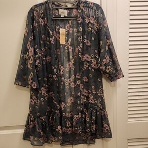 NWT American Eagle Floral Sheer Kimono